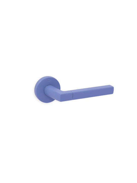 Convex Front Door Lever With Rosette 2095 Pair Blue Navy