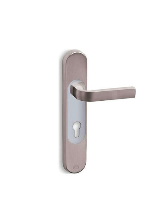 Convex Middle Door Lever With Plate 1115 Pair M...