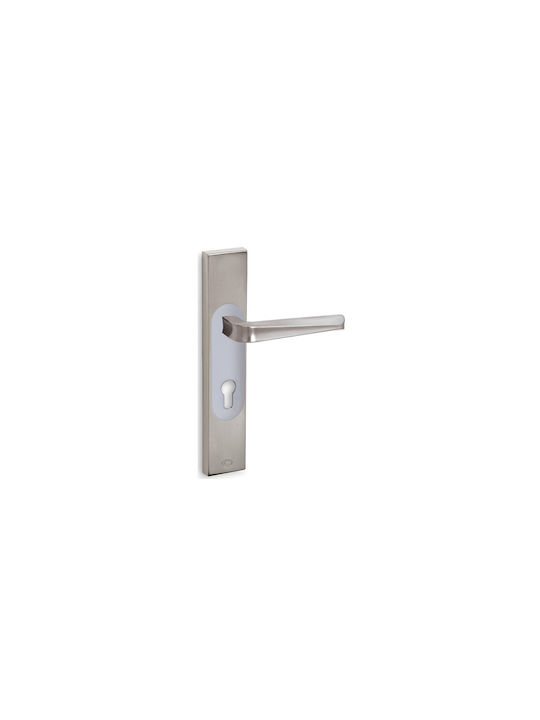 Convex Middle Door Lever With Plate 2205 Pair M...