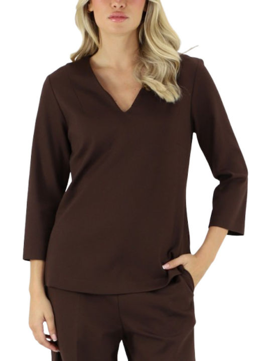 Women's Blouse Brown Stone
