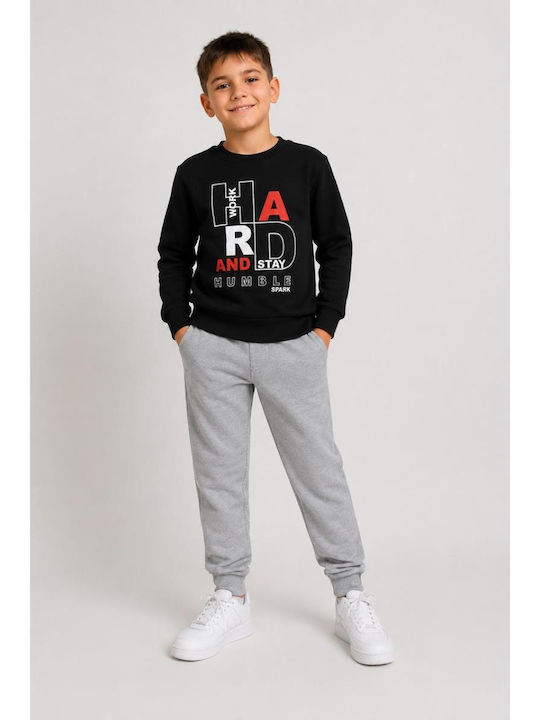 Kids Sweatpants Set With Top Black
