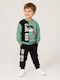 Kids Sweatpants Set With Top Green