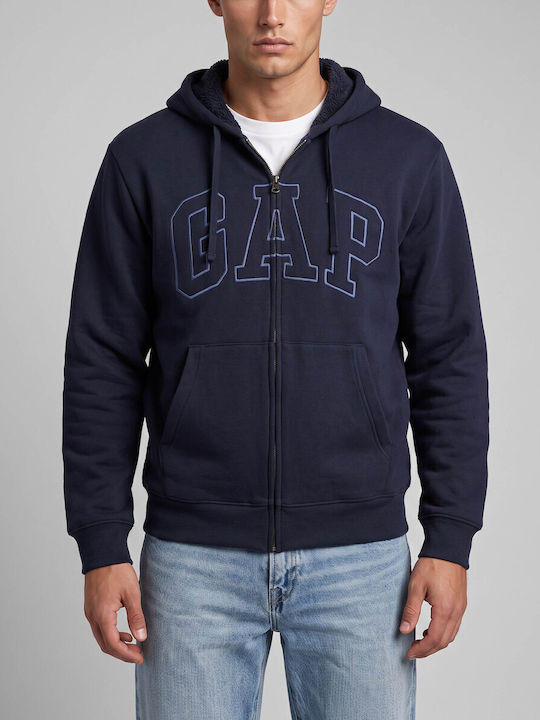 GAP Ζακέτα με Κουκούλα Μπλε