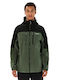 Bonded Leather Jacket Waterproof Khaki 262.EM11.06 Army Green Black