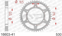AFAM Γρανάζι Πίσω για Kawasaki VN 800 Classic για Suzuki Hayabusa / GSX-R 750
