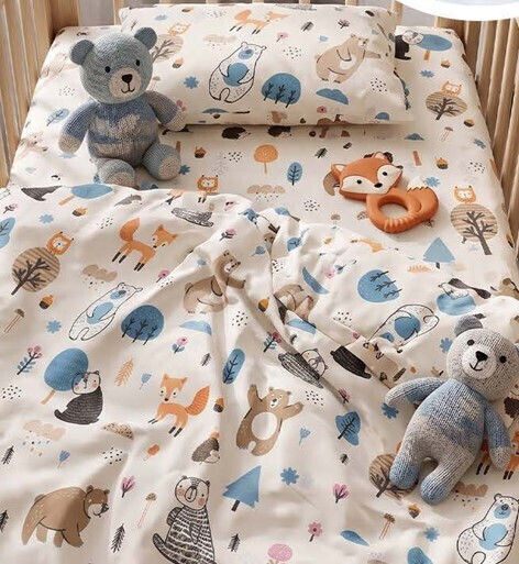 MayHome Kinderbettlaken Set Mit Baumwollbeige 180x240cm
