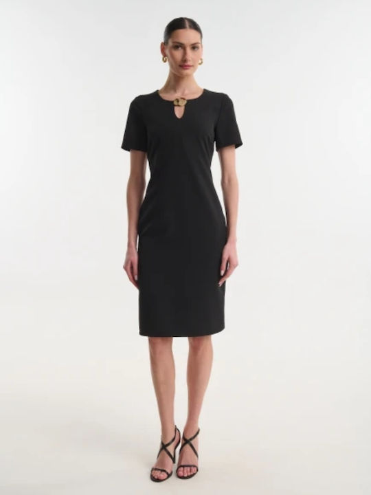 Sommer Midi Abendkleid Schwarz