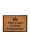 MRShome Non-Slip Doormat Keep Calm & Drink Gold 40x60cm