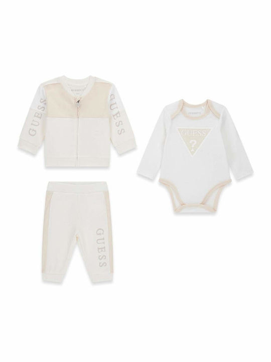 Guess Guess Kinderbekleidungssets 3Stücke Ecru