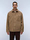 Long Sleeve Overshirt in Wide Fit Brown