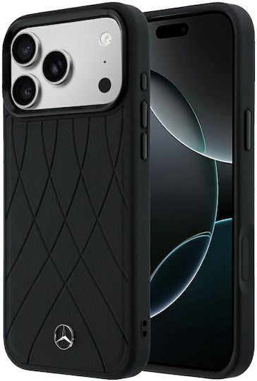 Калъф Mercedes-benz Кожа Диагонални Линии Magsafe Iphone 18 Pro Max/17 Pro Max Черен