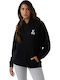 Women's Hooded Sweatshirt Cardigan Black
