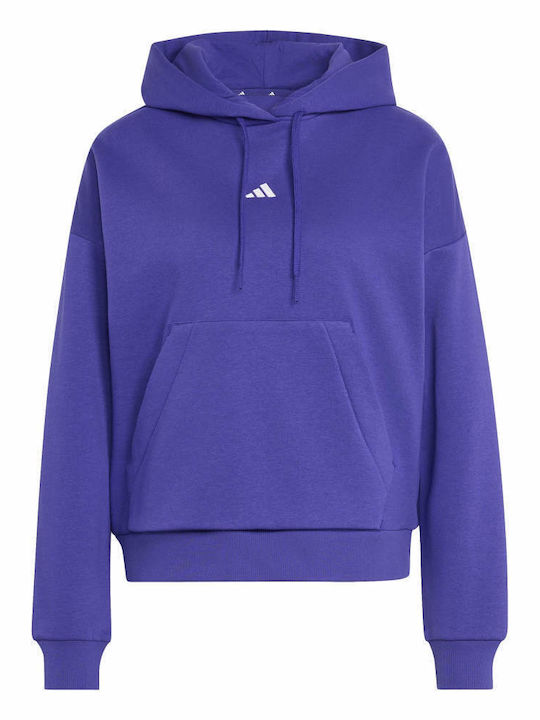 adidas Women's Hooded Fleece Sweatshirt Purple