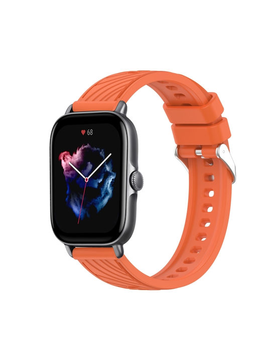 Amazfit GTS 3 Streifenstruktur 20mm Silikon Tragbare Bänder Orange