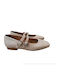 Damen Ballerinas mit Riemchen / Riemchenverschluss in Grau