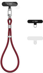 Tech-Protect Burgundy Wrist Strap for Mobile Phones