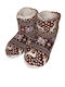 Damen Hausschuhe Stiefeletten Braune