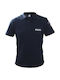 Police Polo Cotton Embroidery Solid Blue XL