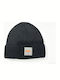 Beanie Unisex Fleece Wendbarer Strickmütze in Schwarz