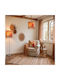 Dimensions Orange Pendant Ceiling Light 35x20cm