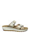 Anatomisch Damenplattformen in Stil Pantoffeln Beige GY-08457-24-6