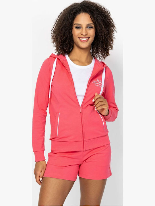 Sweatshirt French Terry mit Kapuze Rosa