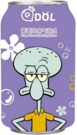 Qdol Spongebob Grape Flavor Soda Water Squidward 330ml Χγ