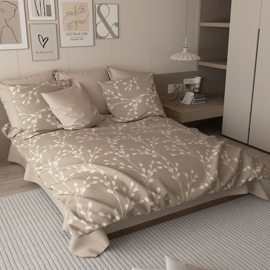 Charalambidis Textiles Bettlaken Super-Doppel 240x260cm Beige (4 Stück)