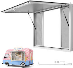 Vevor Прозорец За Обслужване На Food Truck 1220x915 Mm Алуминиева Сплав 4 Плъзгащи Мрежести Прозорци Fcbwck4836nc2qrqf001v0
