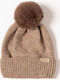 Beanie Women's Knitted Beanie in Beige Color