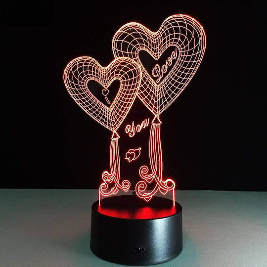 Dekoratives Tischlicht LED Warmweiß Herz 3x3cm