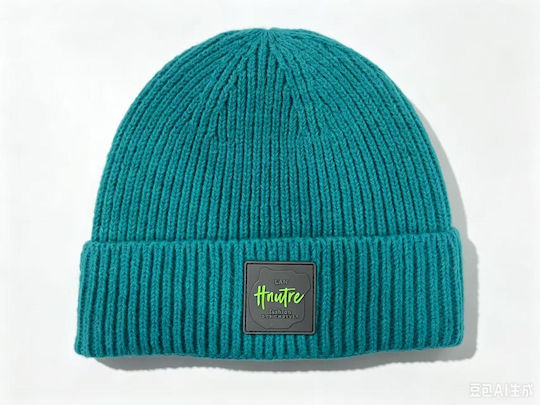 Unisex Beanie Fleece Σκούφος Πλεκτός σε Türkis Farbe