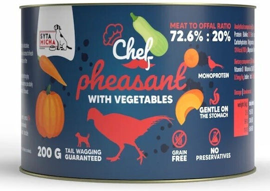 Syta Micha Chef Wet Dog Food With Vegetables Grain-Free 200gr