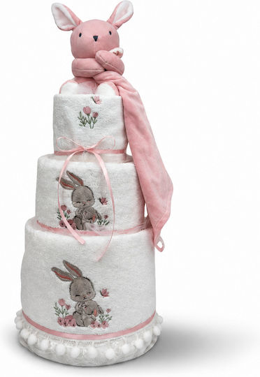 Windeltorte Hase Rosa für Mädchen