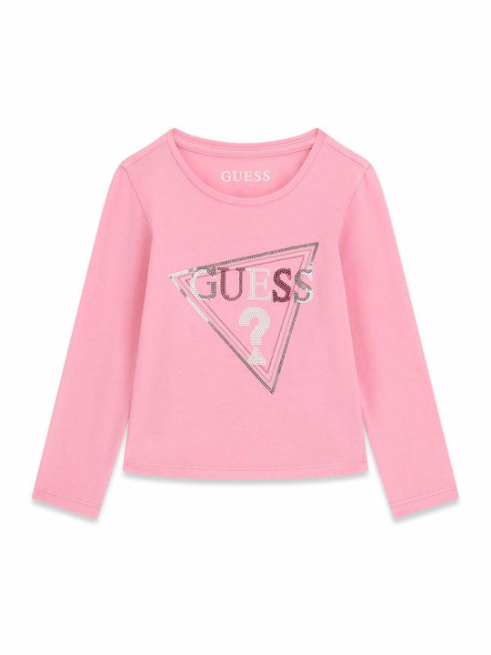 Guess Детска Блуза Дълъг Ръкав Розова Розова K6yi08