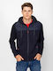 Herren Sweatshirt mit Dunkelblauer Kapuze