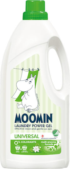 Moomin Υγρό Απορρυπαντικό για Λευκά, Ευαίσθητα & Μάλλινα Ρούχα 1.8lt (51 Μεζούρες)