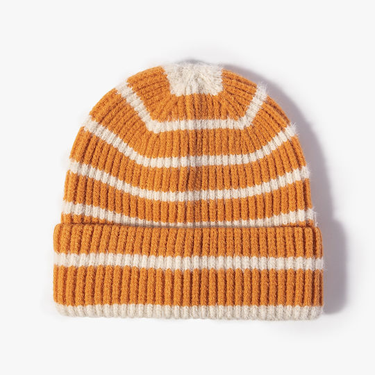 Unisex Beanie Strickmütze in Braun Farbe