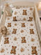 Bunny Bebe Подредба Детски Чаршафи За Количка Фланелени с Ластик Кафяви 160x105см