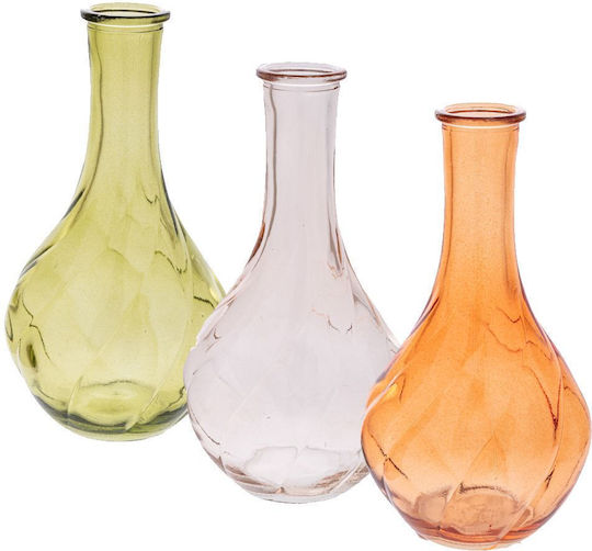 Iliadis Decorative Glass Vase 9.5xH17.5cm (Various Colors)