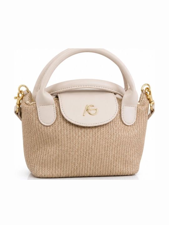Straw Women's Crossbody Bag Ecru