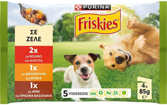 Friskies Wet Dog Food Pouches With Beef Chicken And Lamb