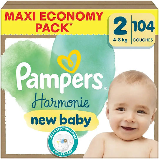 Maxi Tape Diapers Harmonie No. 2 for 4-8kg 104pcs