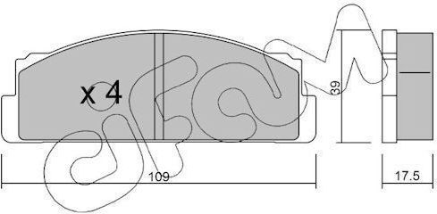Предни Спирачни Накладки Fiat 124-127-128-131-132-x19 Fso Fiat 125 Polonez Seat Fura 4174992 4218573 8220010-10253