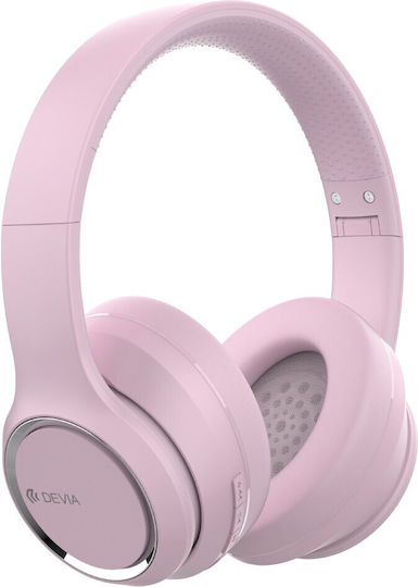 Devia 176BRA012868 Ασύρματα Bluetooth Over Ear Ακουστικά Ροζ