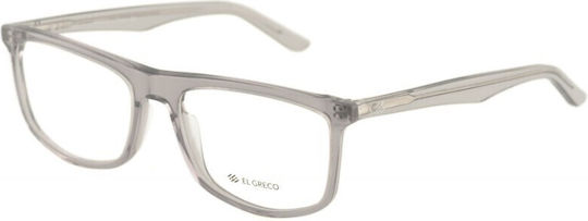 El Greco 9331 C2 Men's Acetate Square Prescription Eyeglass Frames Grey