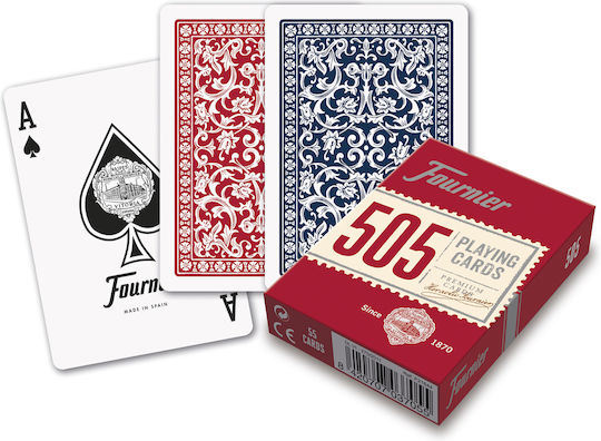 Fournier No. 505 Τράπουλα 1τμχ Πλαστικοποιημένη για Poker Κόκκινη