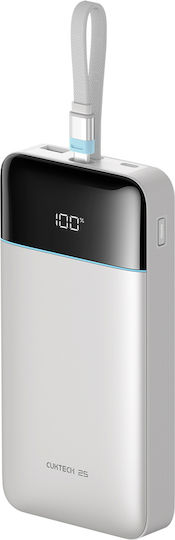 Cuktech Power Bank 25000mAh 120W mit USB-A Ausgangsanschlüsse und USB-C Ausgangsanschlüsse Weiß