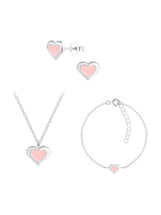 Callajewels Детски Комплект Колиета Сърце от Сребро