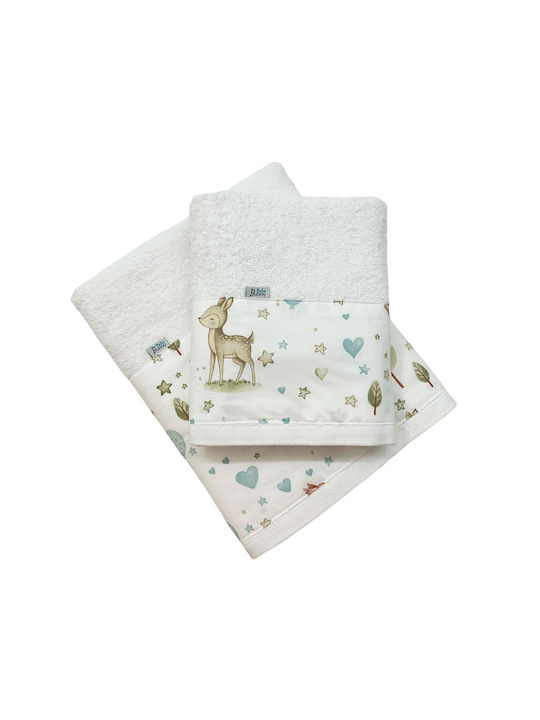Bunny Bebe Set Babyhandtücher 2 Stück Deer-Blau...